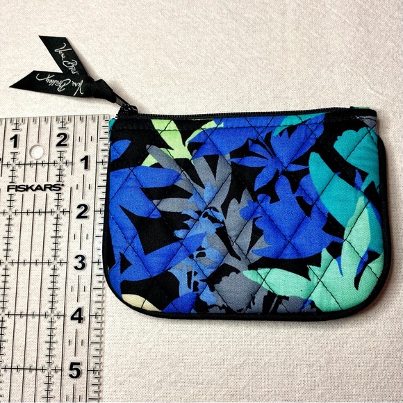 Vera Bradley Blue ‘ Camo Floral ‘ Pattern With Leopard Lining Coin Purse NWOT - Picture 5 of 5